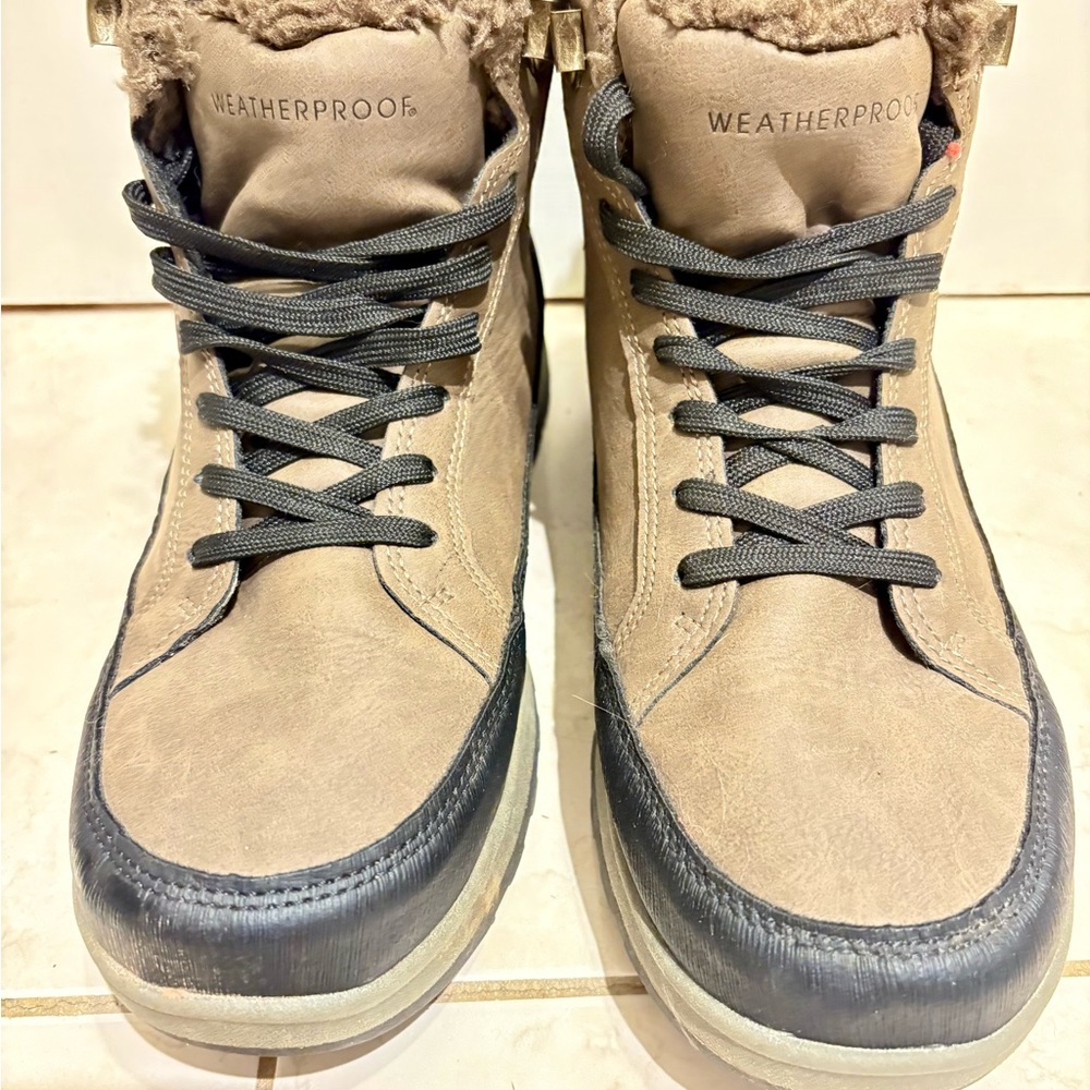 Weatherproof Men's Brown and Black Boots - Picture 6 of 9